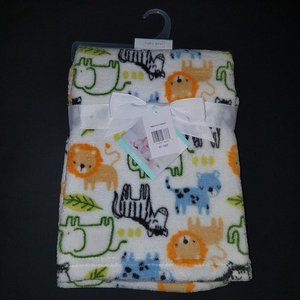 Baby Gear Elephant Zebra Lion Leopard Fleece Blanket Lovey like new condition.